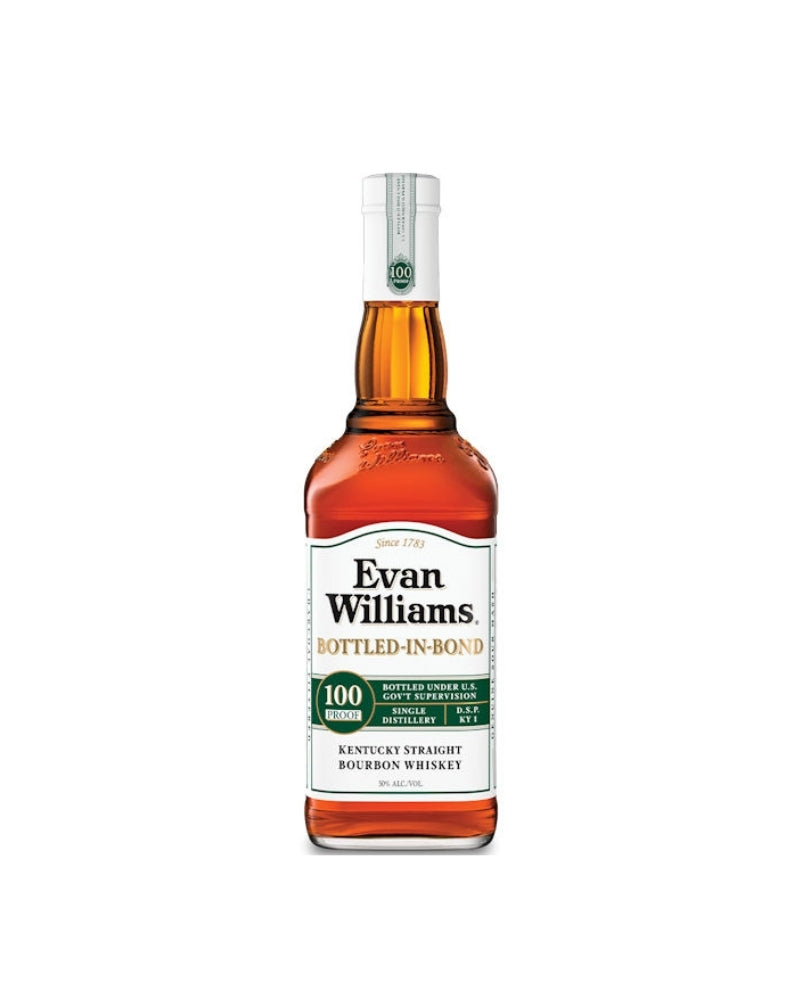Evan Williams Bottled In Bond White Label Kentucky Straight Bourbon Whiskey