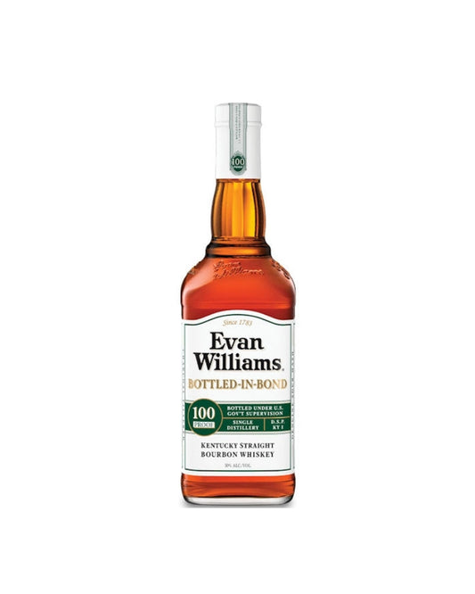 Evan Williams Bottled In Bond White Label Kentucky Straight Bourbon Whiskey
